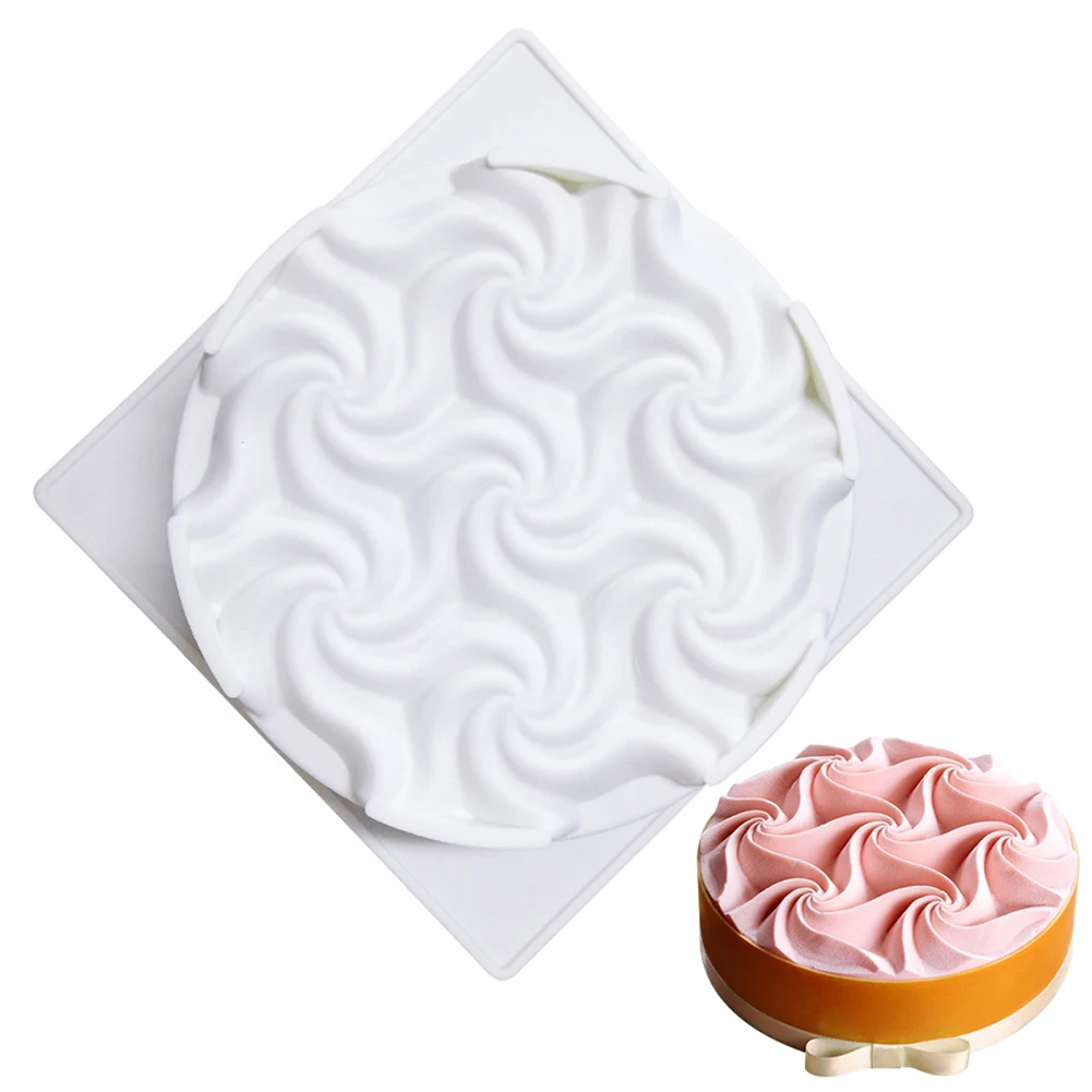 1PC Spiral Flower Shape Silicone Mold for DIY Baking Cake Dessert Art Mousse Pas | Дом и сад