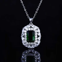 cute 925 silver sterling natural emerald jewelry pendant for women diwenfu collares mujer silver 925 jewelry emerald gemstone