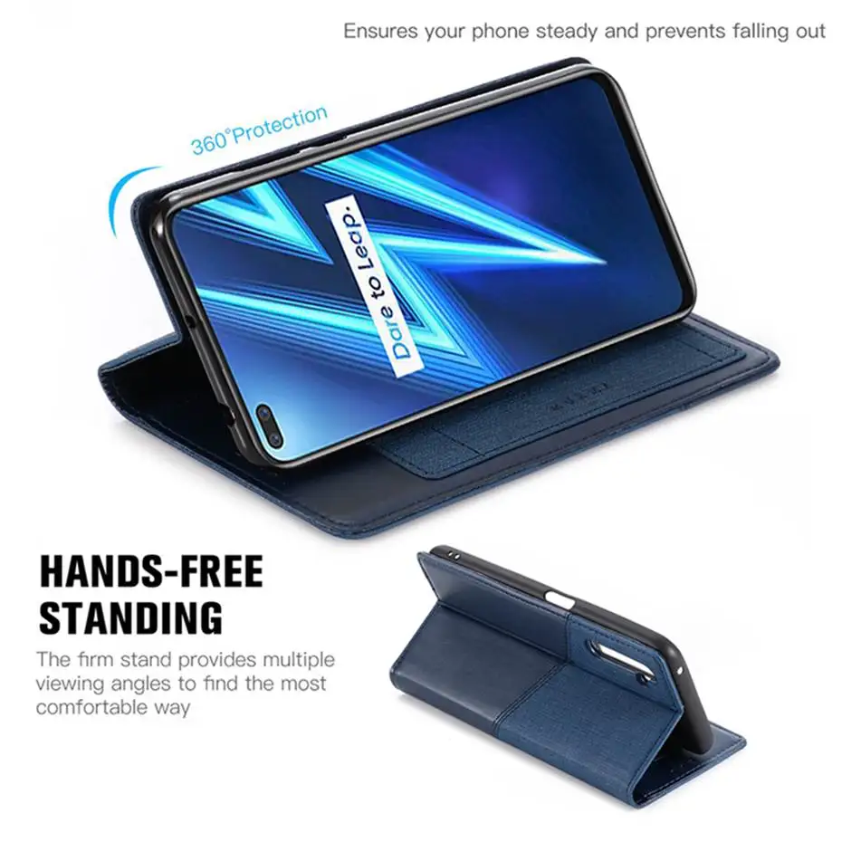Чехол книжка из искусственной кожи для OPPO REALME 6 PRO чехол Pro Магнитный кошелек