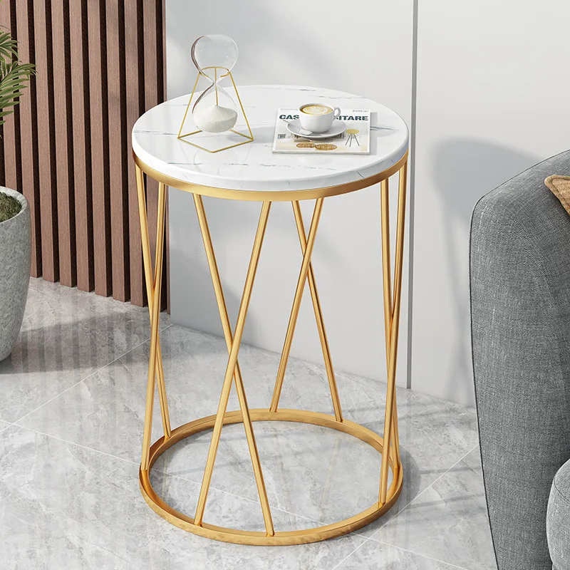 

Tea Table End Table For Office Coffee Table Wooden Round Marble Magazine Shelf Small Table Movable Bedroom Living Room Furniture