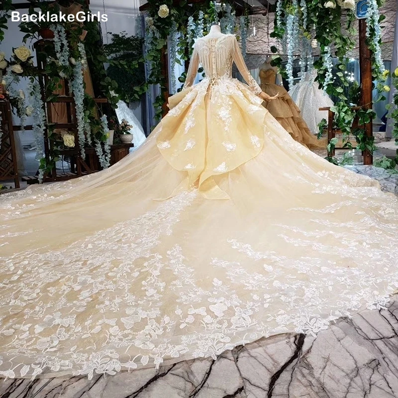 Свадебное платье цвета шампанского размера плюс Платья для женщин с круглым