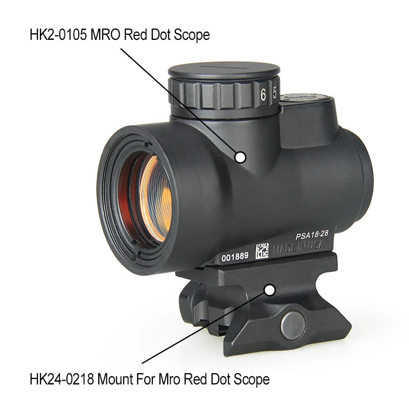 

Tactical Hunting sight MRO 2MOA Red Dot Rifle Sight Holographic Red Dot Scopes Reflex Scope Collimator Sight Optics GZ2-0105
