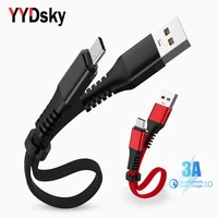 3a micro usb type c cable 30 cm short data cable usb c wire power bank battery cord fast charging for iphone 13 xiaomi 11 redmi