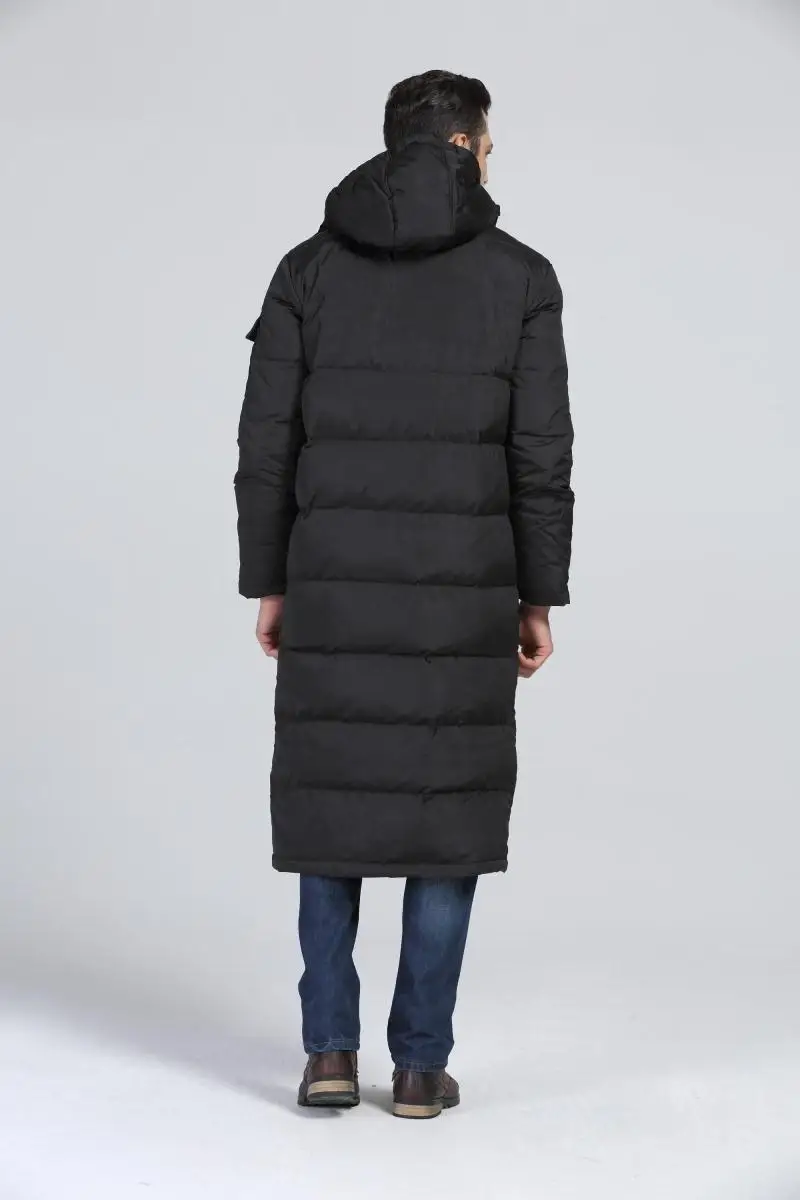2022 men's winter clothing fashion duck down coat long puffer jacket parkas for male with a hood black plus size xxxxl 3xl 4xl