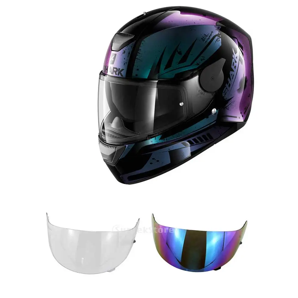 

2 Pieces Replacement Motorbike Visor For HJC HJ-09Clear+Colored