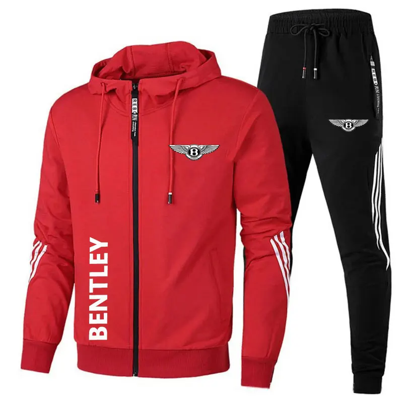 

New Autumn Men's Sweatshirt Suit Features Hot-Selling High-end Brand Car Logo Sweatshirt + Men's Casual Pants Sports Suit