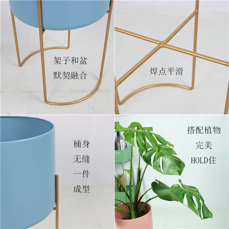 Скандинавские модные напольные Цветочные подставки monstera spring feather bamboo taro