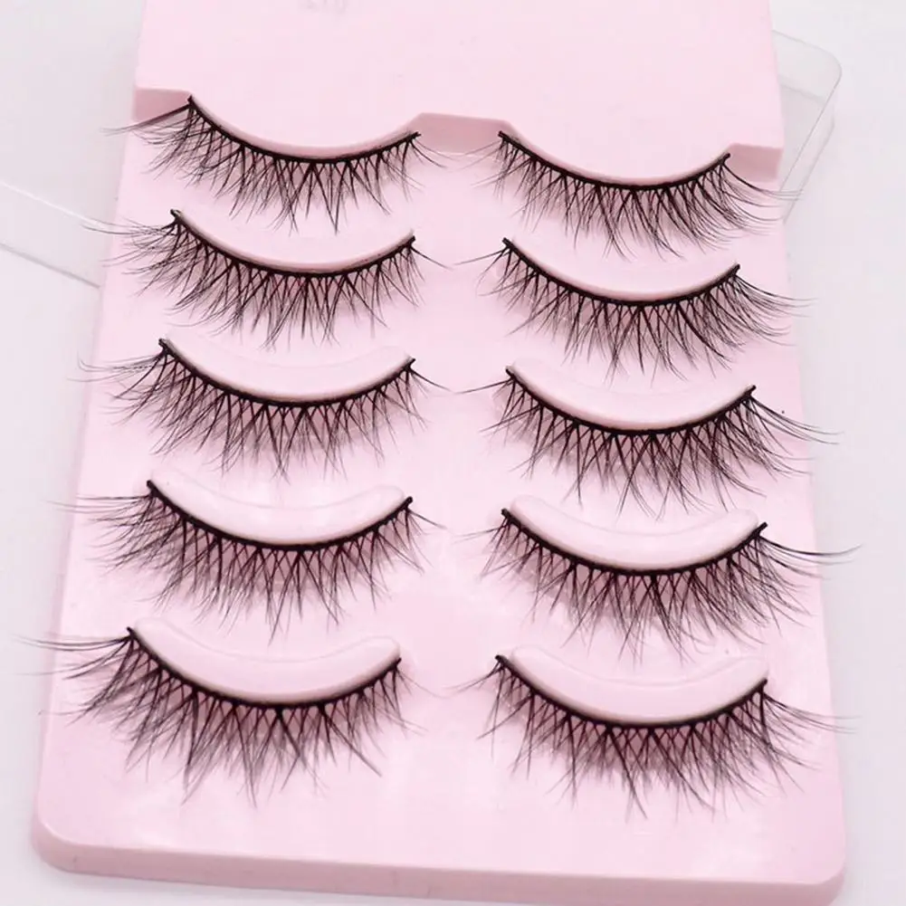 

5 пар Накладные ресницы Удлиненные Мягкие стильные перекрестные накладные ресницы для макияжа ресницы для девочек накладные ресницы