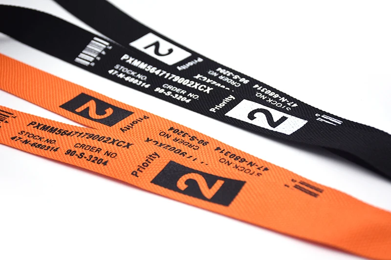 Ремешок из хлопчатобумажной ленты черный оранжевый ремешок для телефона ключей