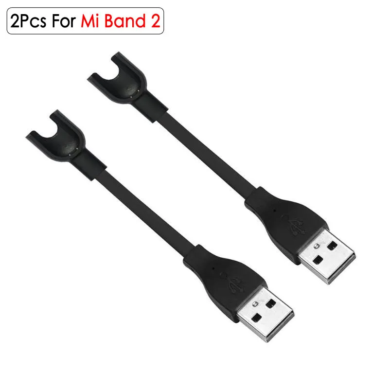 ALLOYSEED USB зарядное устройство кабель для Xiaomi Mi Band 4 3 2 умный Браслет USB зарядная док-станция адаптер для Miband 2 3 4 - Цвет: 2Pcs For Mi Band 2