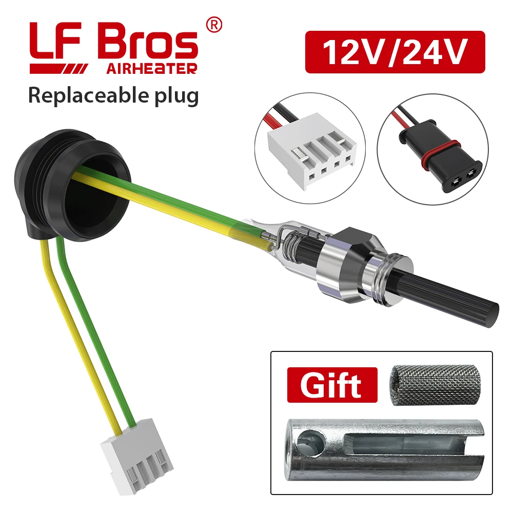 

LF Bros Ceramic Glow Plug 24V 12V Eberspacher Airtronic D2 D4 D4S Air Diesel Parking Heater For Truck, Boat, Bus Camper