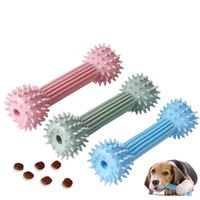 dumbbell dog toy leakage dog bowl chew pet toys cleaning teeth tpr cat toothbrush funny travel outdoor bite cat ball pet product