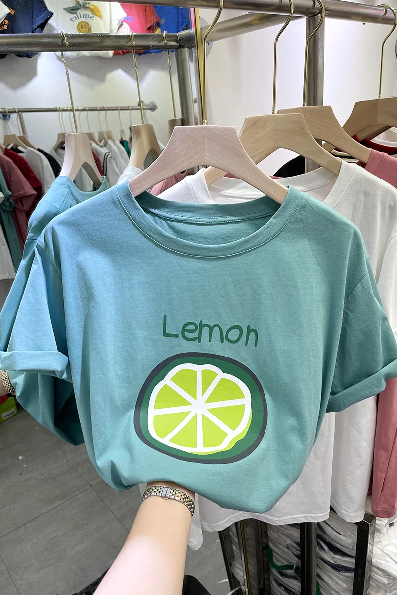 

T-shirt for Women Super-Hot Short Sleeve Summer 2021 New Korean Style Loose Design Half Sleeve T-shirt Western Style Top