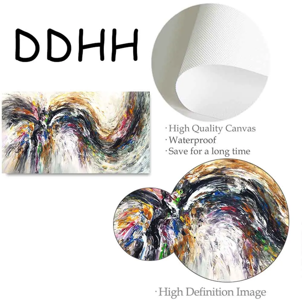 

ART Abstract Different Colorful Pictures Canvas Painting Quadro Flower Posters And Prints Wall Art For Living Room Decoration
