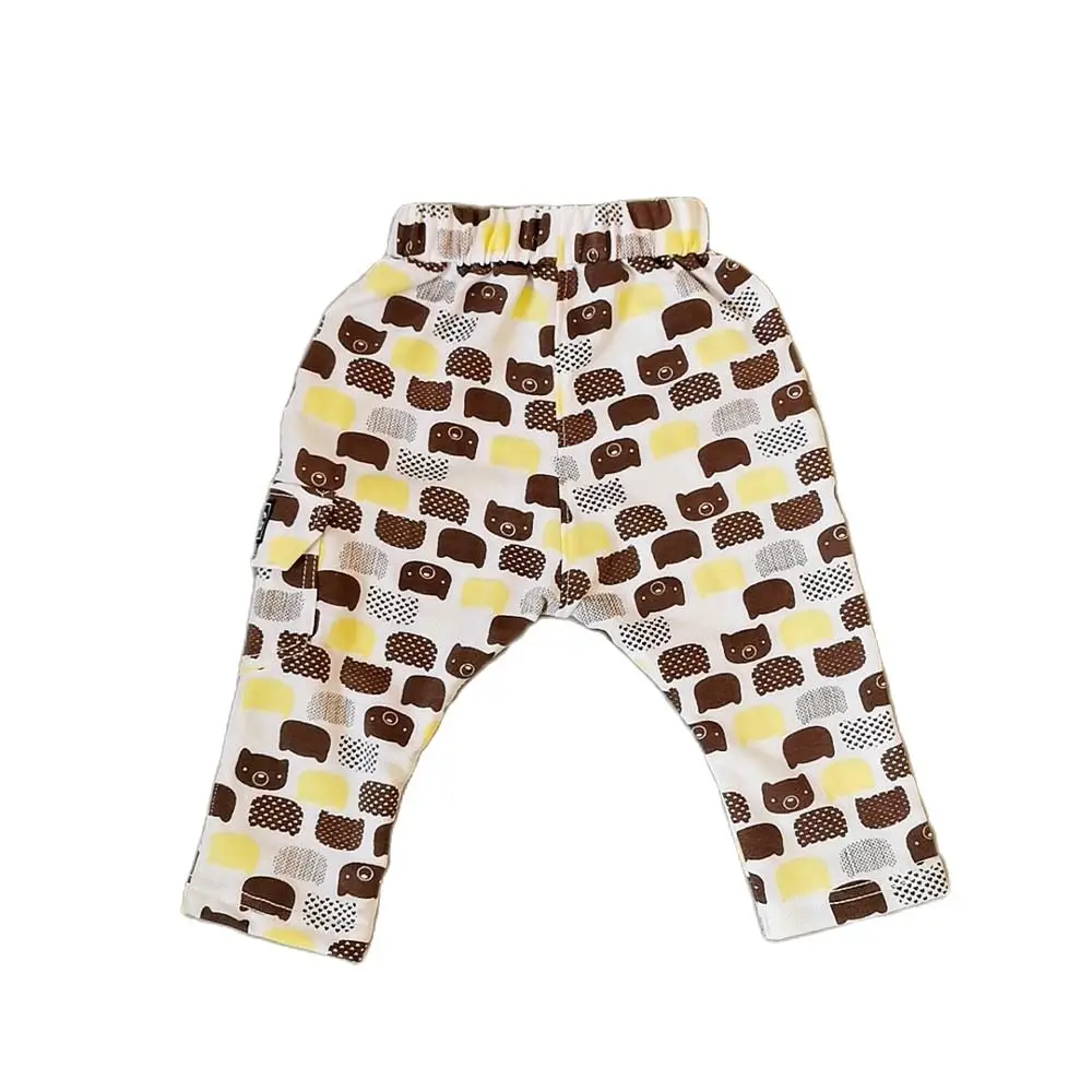 

Winter Pants for Boy Casual Animal Warm Thick Fleece Trousers Baby Kids Brown Bear Full Leggings