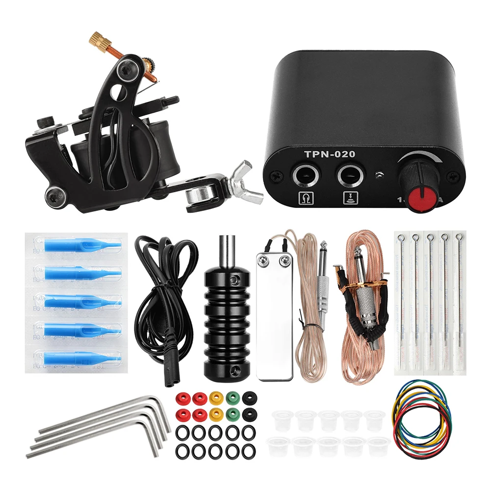 

Набор для перманентного макияжа, 1 набор, источник питания, чернила, пигмент, тату-ручка, игла, аксессуары для татуировок, инструмент для маки...