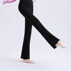 Расклешенные длинные брюки из модала для женщин и девочек, эластичные штаны-клеш с высокой талией для балета, фитнеса, бега, гимнастики, танцев