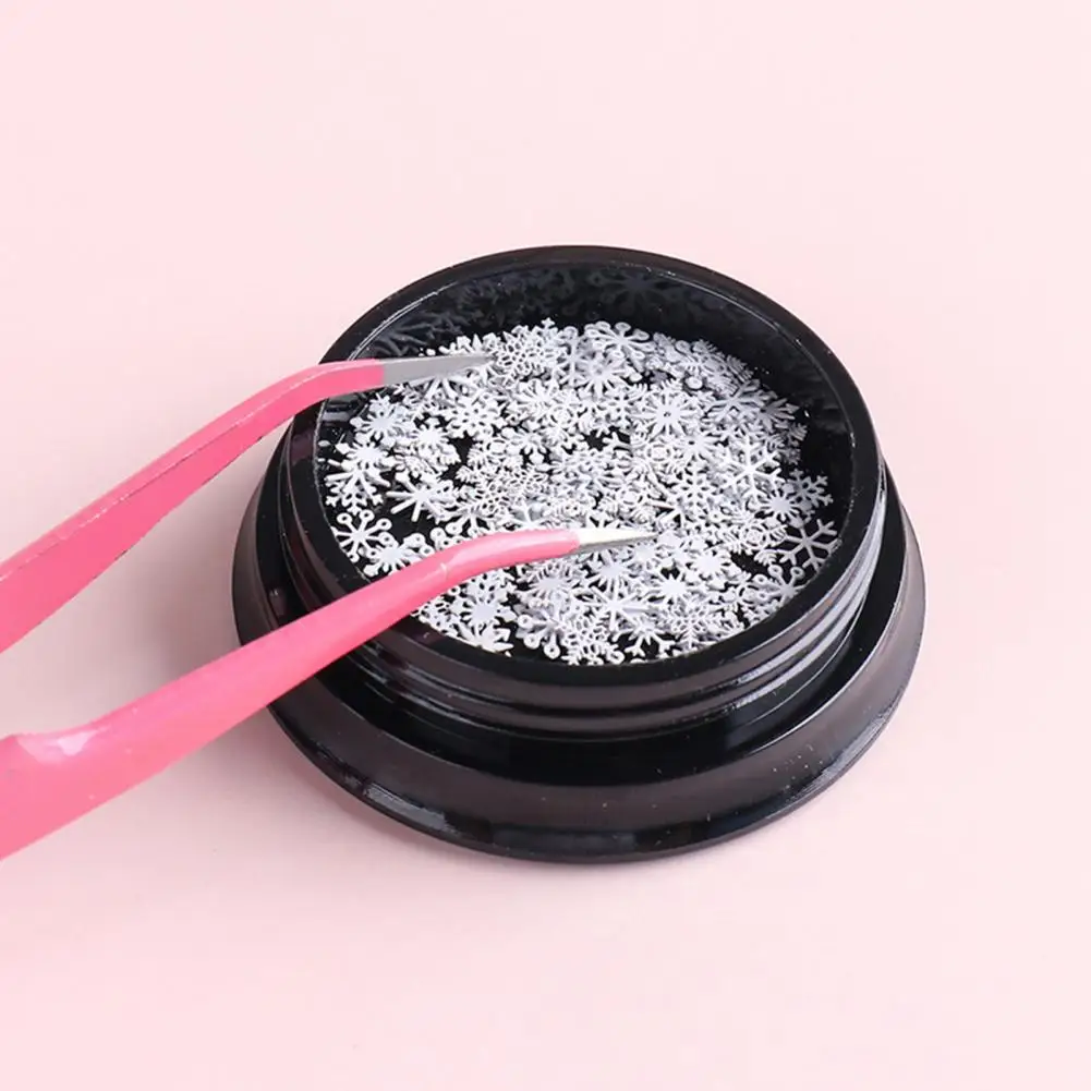 Металлические снежинки для ногтей с 3D-эффектом ультратонкие ломтики