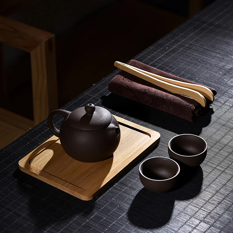 Чайный набор кунг фу чайный удобный для путешествий один горшок две чашки
