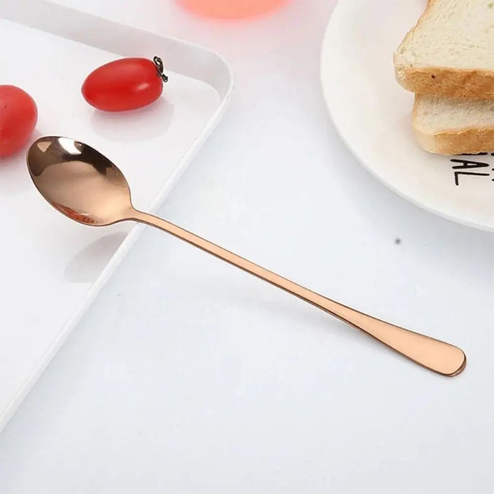 

Long Handle Ice Scoop Coffee Cold Drink Mixing Spoon Spoon Spoon Handle Ice Ice Steel Long Cream M7Y5