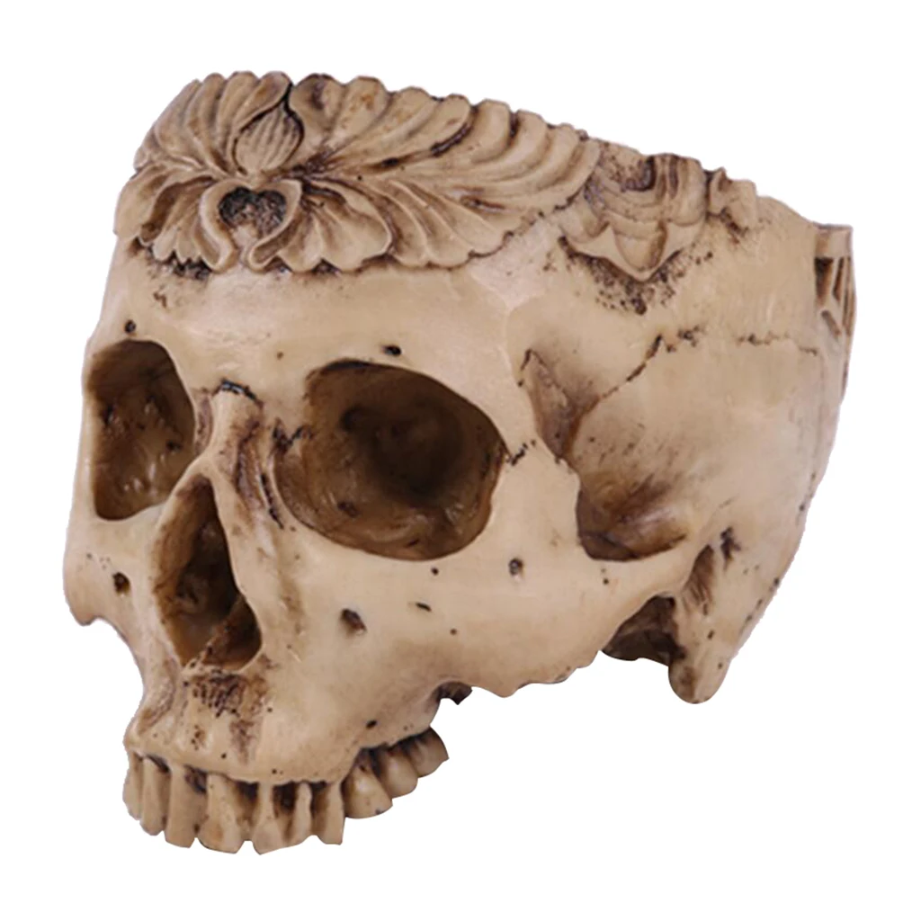 Каучуковый цветочный горшок с черепом украшение для сцены Хэллоуина|Вазы| |