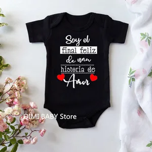 Funny Newborn Baby Romper Infant Cotton Short Sleeve Baby Body Clothes Amor Print Boy Girl BodySuit 