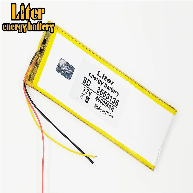 3 линии 4000mAh 7 V 3553136 полимер литий-ионный аккумулятор Замена батареи для MP3 MP4 |
