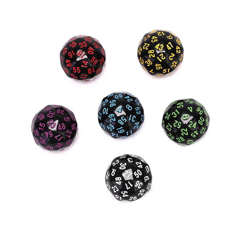 1 шт. игральные кости полиэдральный D60 Multi кубика цифровой игра в вечерние