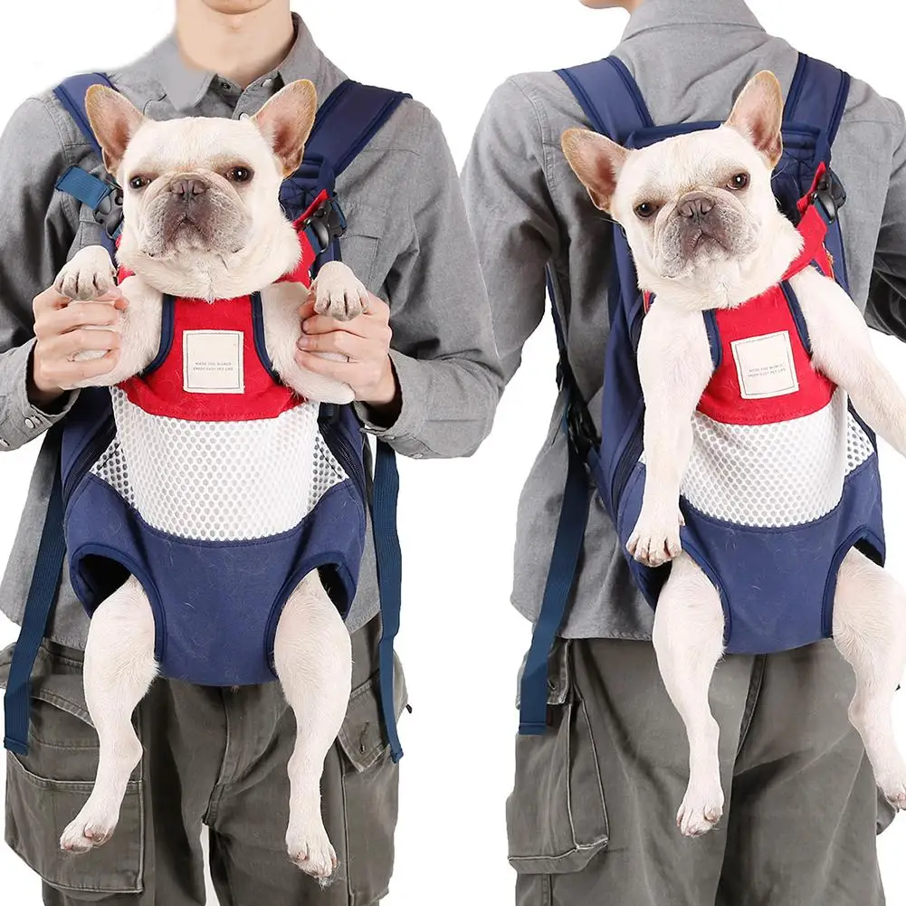 Pet рюкзак-переноска для собак ошейник, поводок велосипедная сумка для домашних животных, нагрудная сумка передняя сумка-переноска для собак для велосипеда для путешествий на открытом воздухе прогулки походы