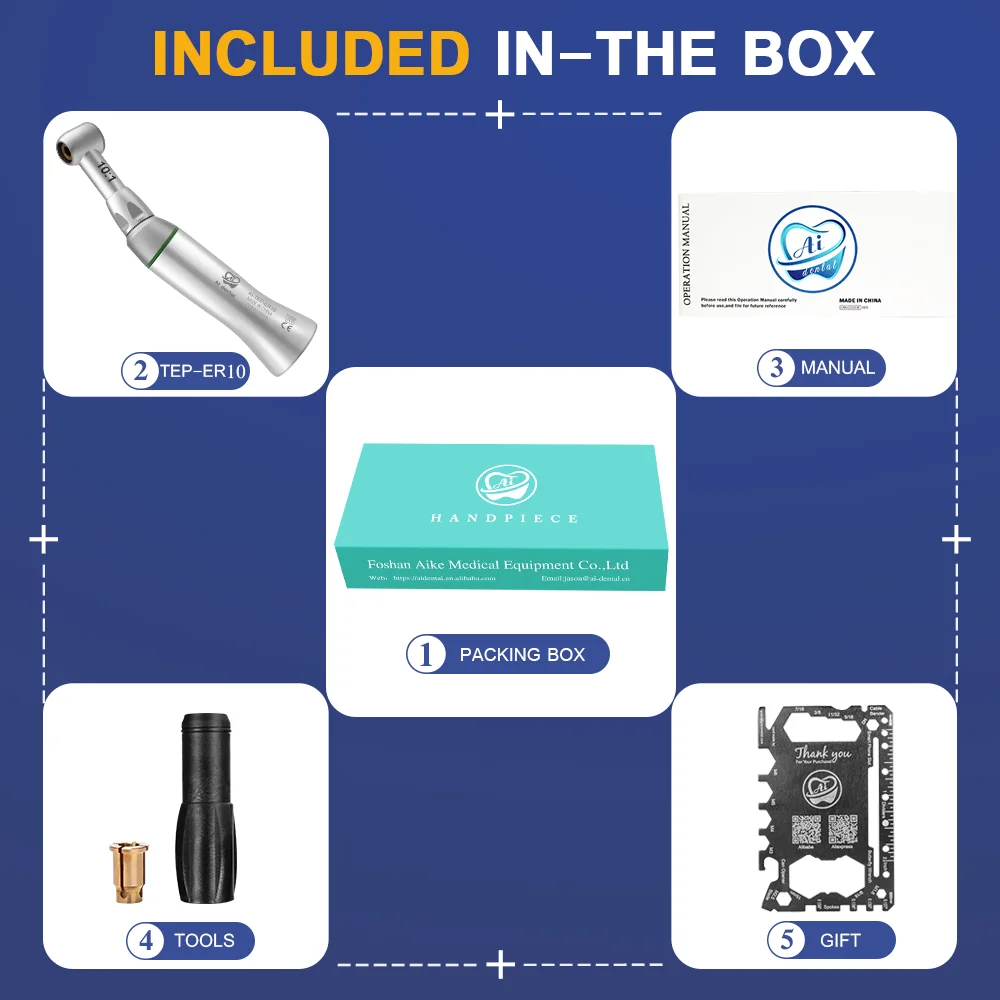 

TEP-ER10 Dental 10:1 Reciprocating Hand Files Head Contra Angle Handpiece For Endodontic Rotary Files 60 Twist