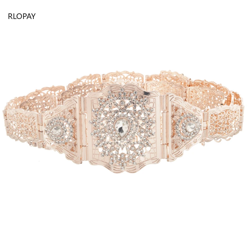 Тренд капли воды Стразы для женщин Талия цепи Роскошные Длинные Свадебные ремни