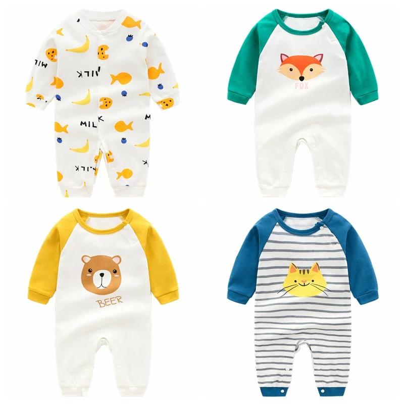 Детские комбинезоны с длинными рукавами комбинезон для новорожденных Одежда