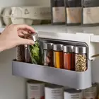 Кухонный органайзер для хранения бутылок для специй, самоклеящийся настенный стеллаж для хранения бутылок для специй, для хранения кухонных принадлежностей