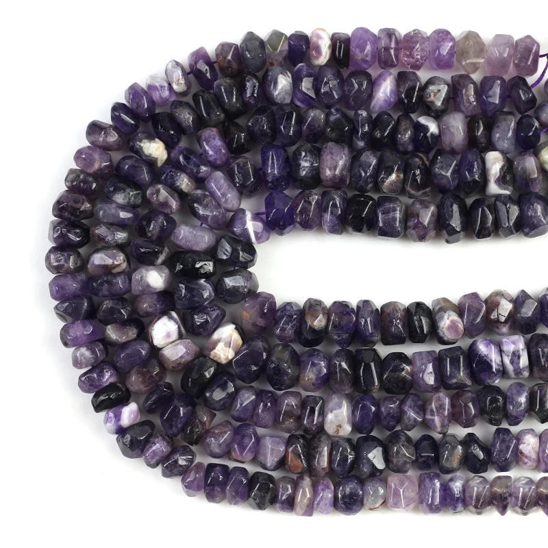 

Irregular Amethysts Stone Beads Special Cut Genuine Loose Spacer Beads For DIY Jewelry Making Bracelet Charms Accessories