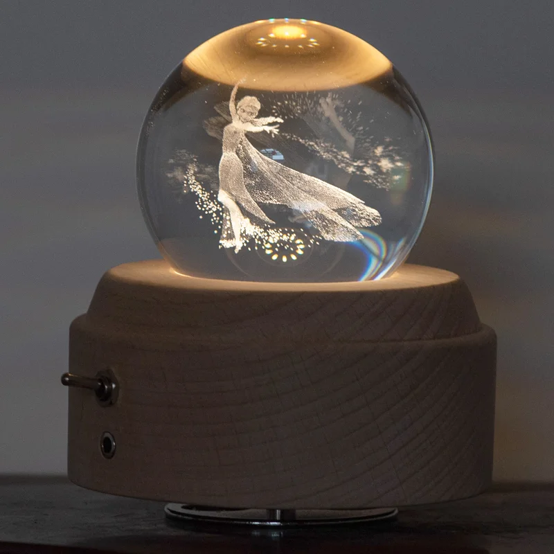 

Frozen Crystal Ball Music Box Lisa Princess Essa eight tone box girl send classmates teacher graduation season