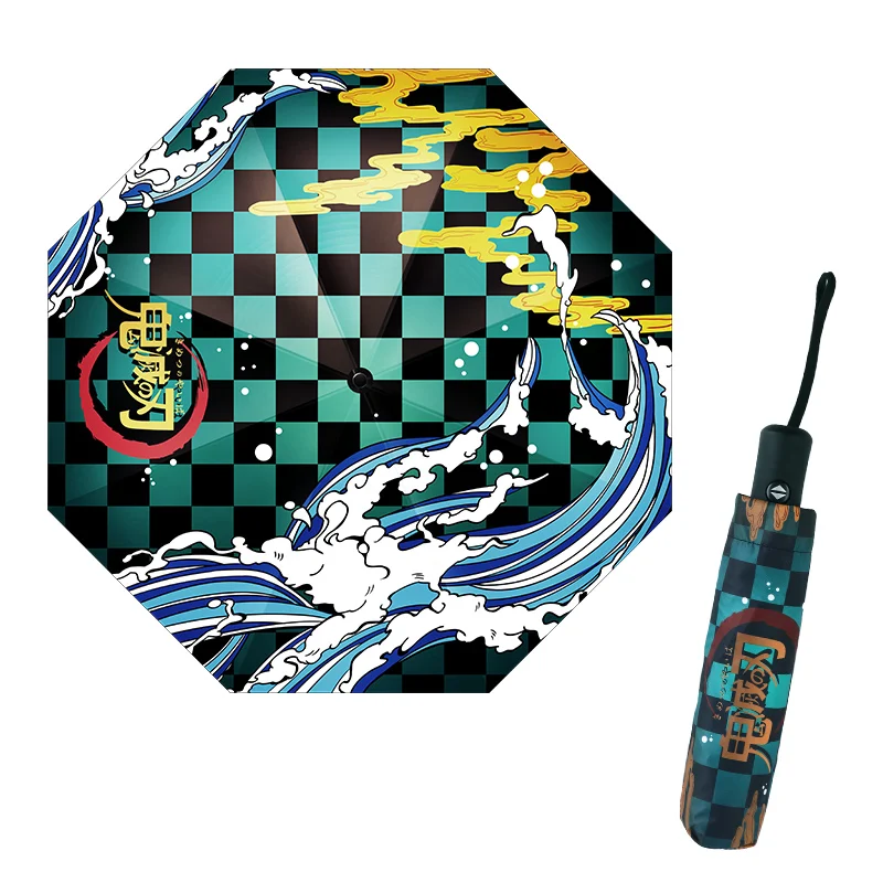 Автоматический складной аниме Зонт с дьявольским лезвием зонтик для убийц