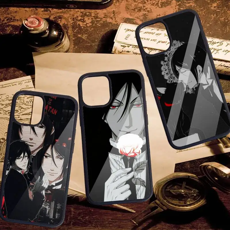 

Hot Black Butler Anime Phone Case PC for iPhone 11 12 pro XS MAX 8 7 6 6S Plus X 5S SE 2020 XR