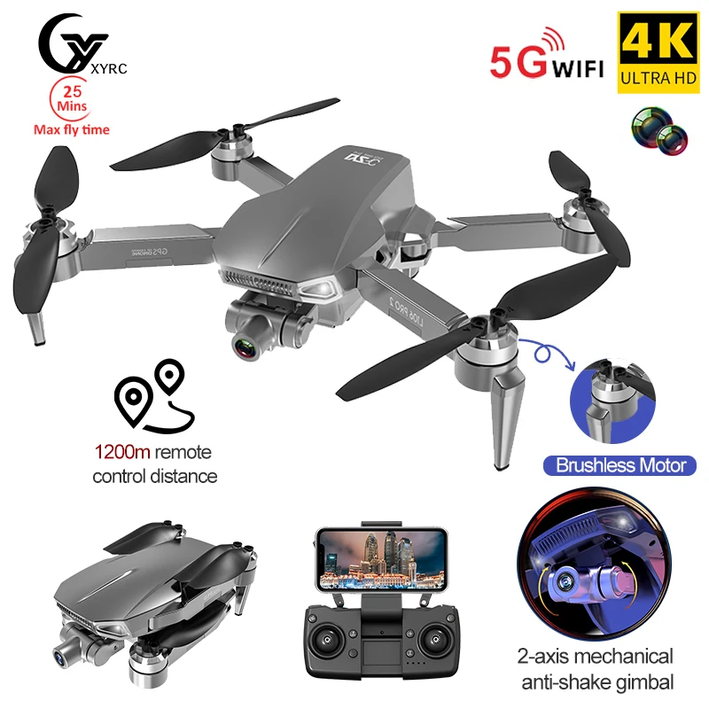 XYRC L106 Pro2 GPS Дрон 4K HD Двойная камера 2 осевой карданный подвес для аэрофотосъемки