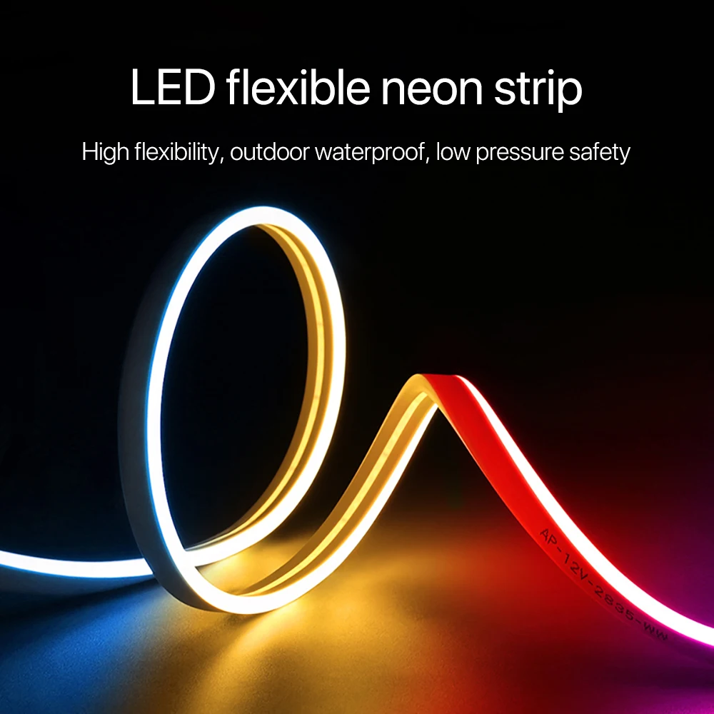 12 В светодиодная водонепроницаемая лента неоновая IP67 белый/теплый белый красный
