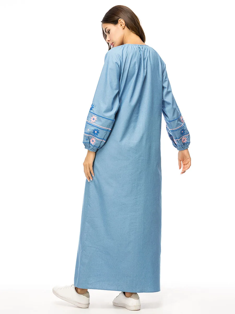 Мусульманская юбка с длинными рукавами свободная длинная большого размера