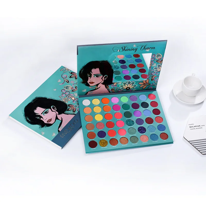 Модные женские тени для век Палитра 48 цветов водостойкие долговечные мерцающие