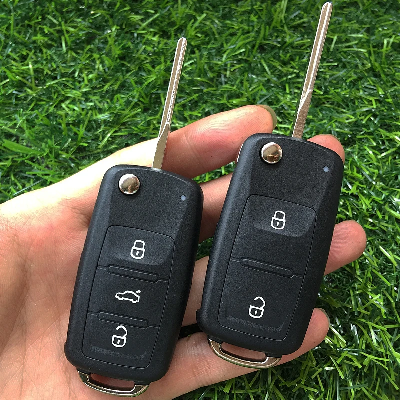 Чехол для автомобильного флип ключа с 2 кнопками VOLKSWAGEN Tiguan Polo VW Golf MK6 5K0837202AD