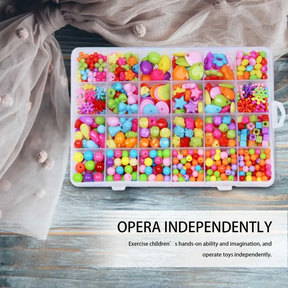 

1200PCS DIY Beads Kit Children Jewelry Making Kit DIY Bracelet Making Beads Kit For DIY Necklaces Bracelet Handmade Craft