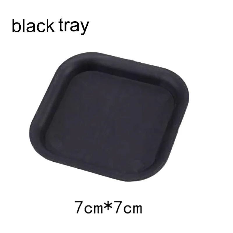 

7*7cm Nursery Pot Plastic Trays Black White Flower Planters Creative Square Grow Cup Garden Tools Supplies Gardening