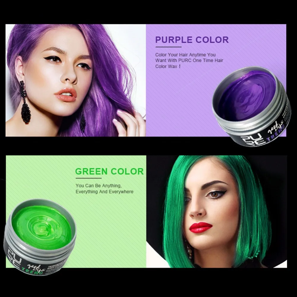 Одноразовый воск для волос белый фиолетовый красный синий серый зеленый золотой