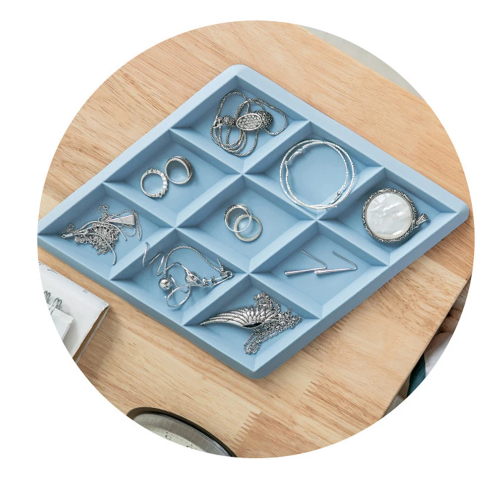 

J&J Multifunctional Desktop Storage Box Creative Accessories Storage Grid Silica Gel Storage Grid Jewelry Box