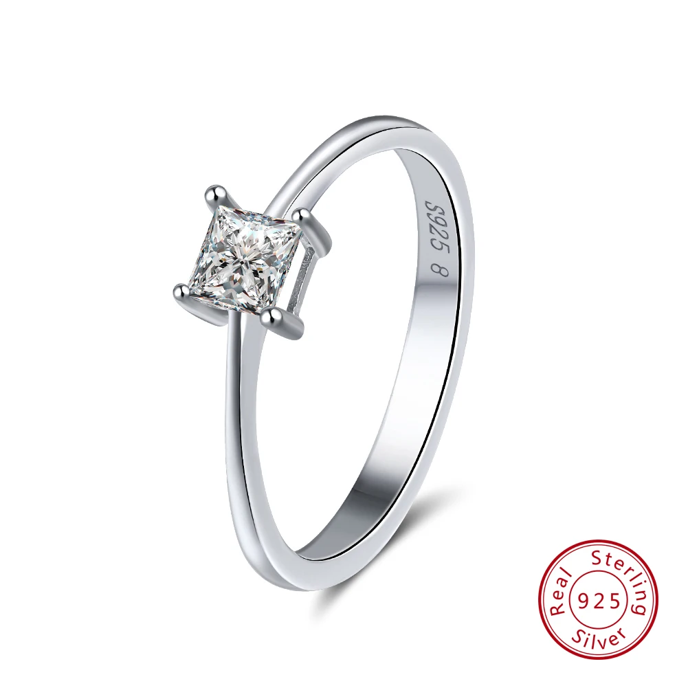SR57 ORSA JEWELS, настоящее 925 пробы, серебряные женские кольца, кубический циркон, Женское Обручальное кольцо, модное ювелирное изделие для любого, вечерние, SR116 - Цвет камня: SR57