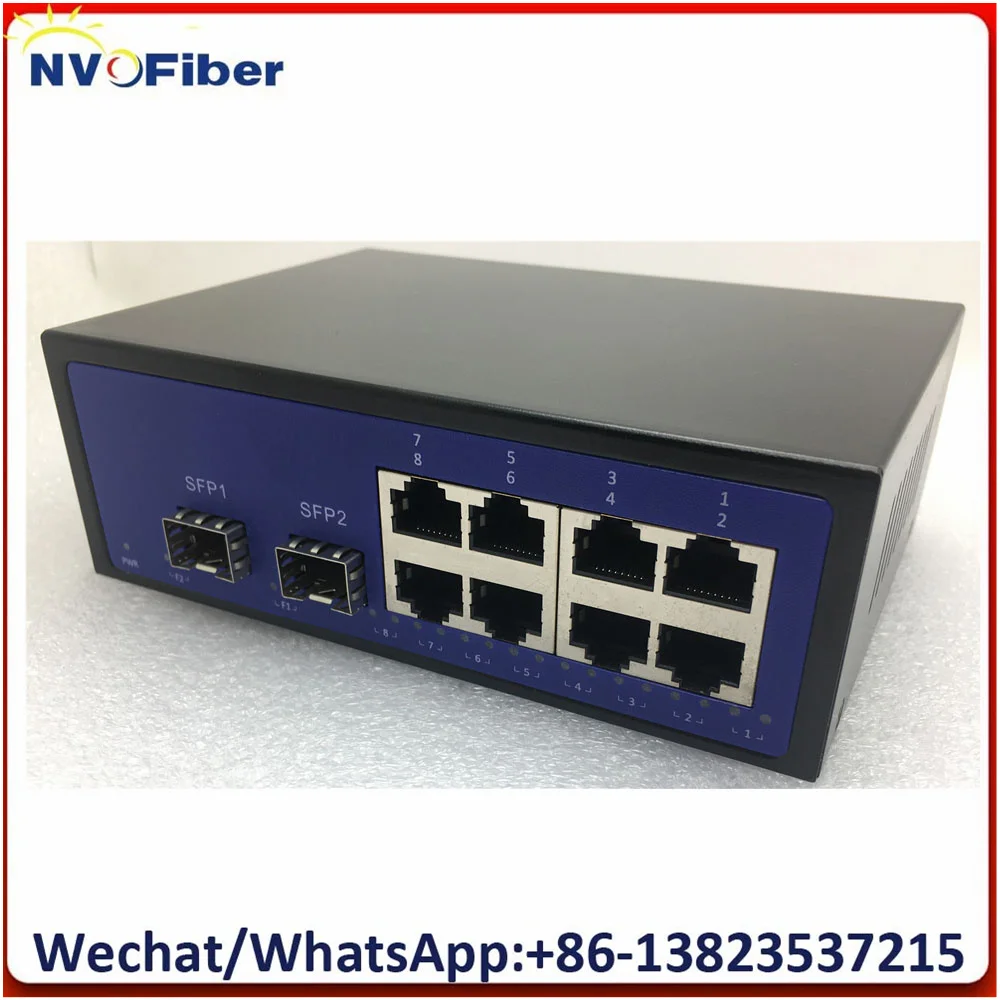 10/100 базовый волоконно-Ethernet медиа трансивер 100 Мбит/с Megabit 2SFP 8RJ45