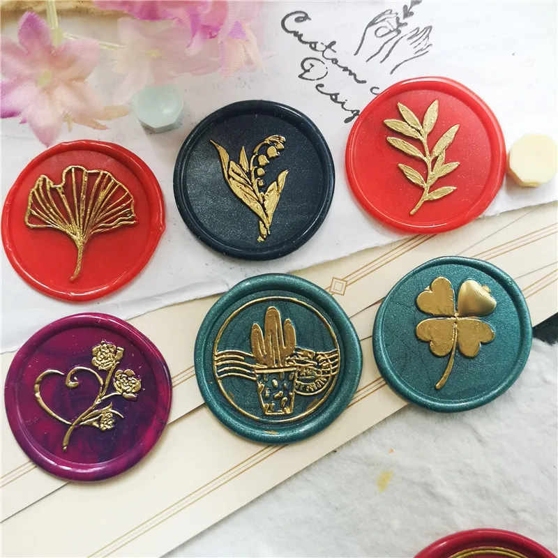 Штамп для печати растений Листьев воска роза гинкго цветок печатные штампы