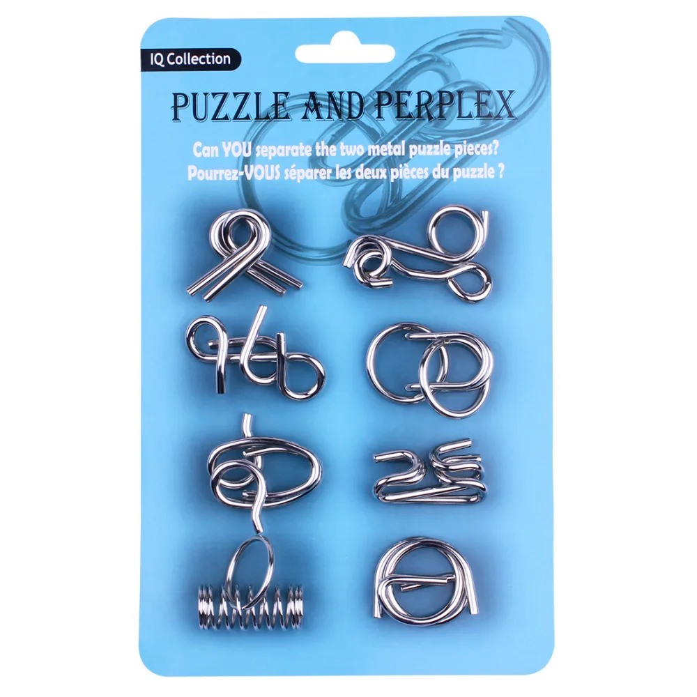 8 шт интеллектуальная Пряжка Китайская традиционная головоломка багенидер